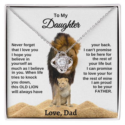 Daughter Pendant from Dad- Lion and Cub