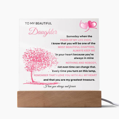 Heart Tree Plaque for Daughter