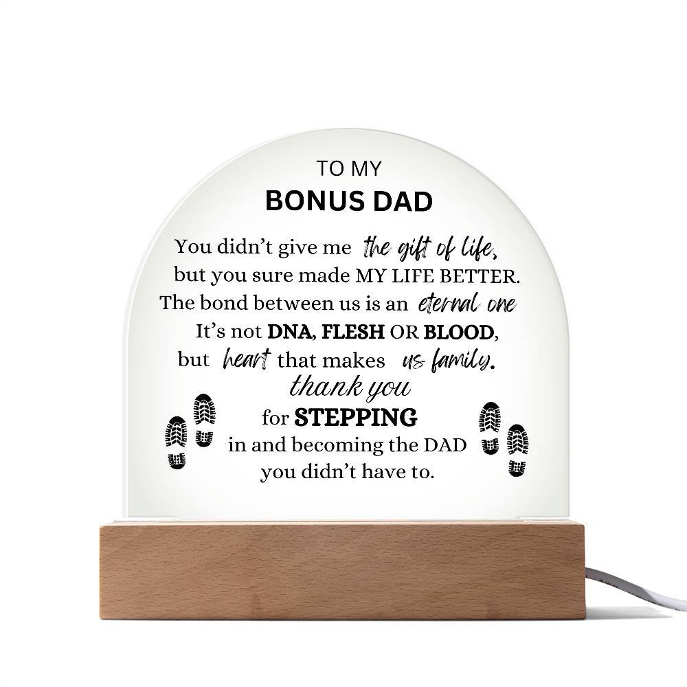 Bonus Dad- Step Dad Plaque