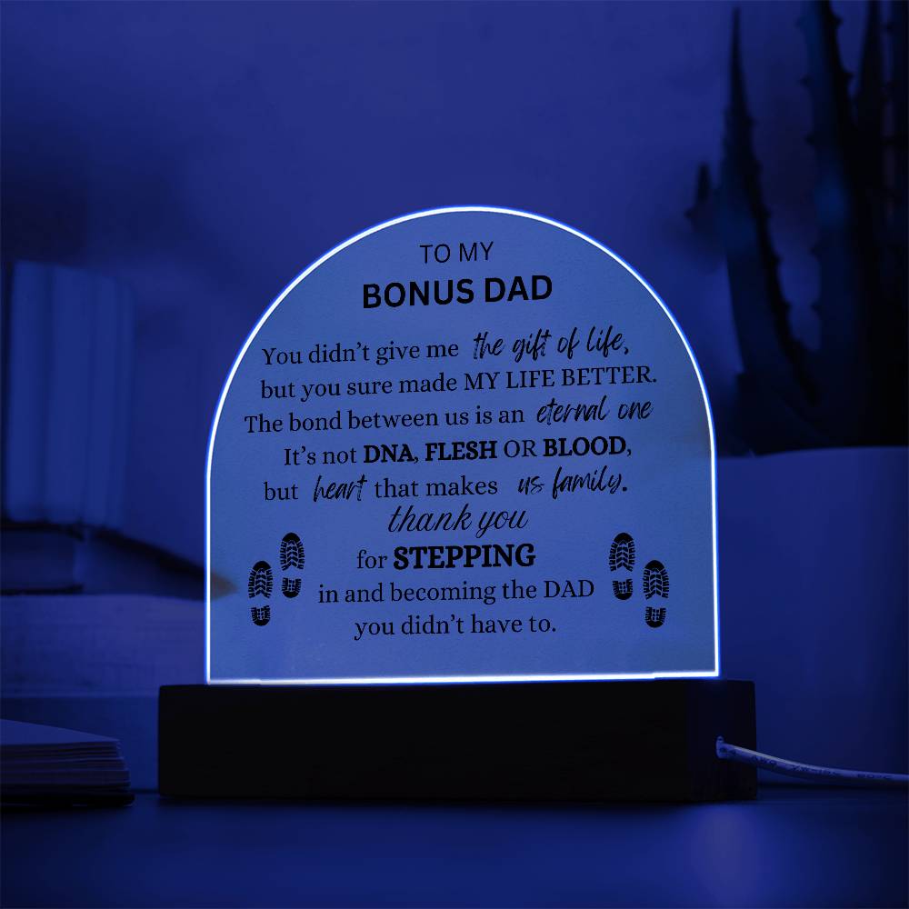 Bonus Dad- Step Dad Plaque