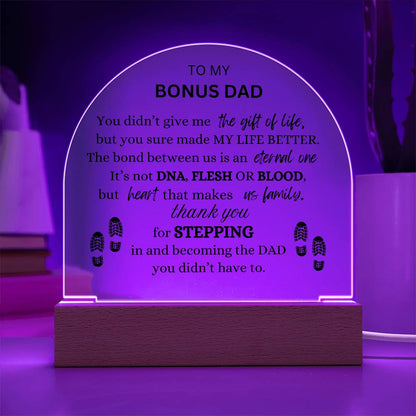 Bonus Dad- Step Dad Plaque