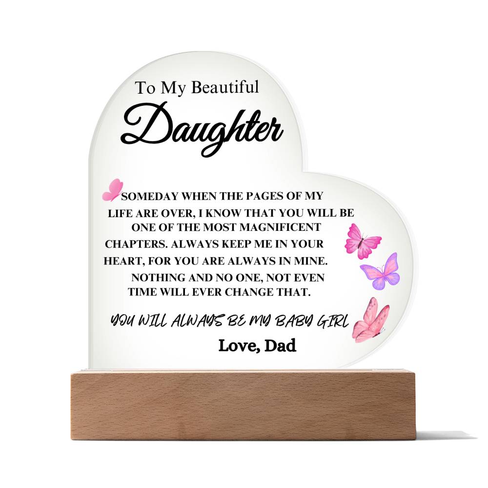 Beautiful Daughter Plaque- Gift for Daughter