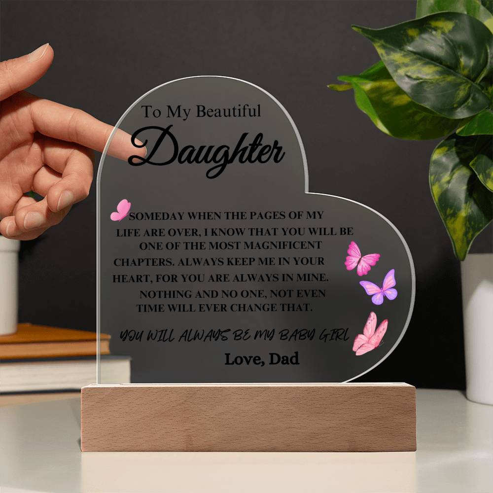 Beautiful Daughter Plaque- Gift for Daughter