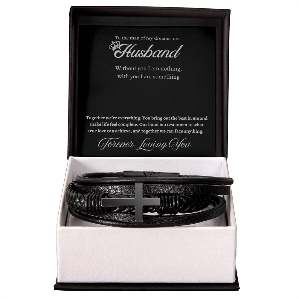 Husband Cross Bracelet- Gift from Wife