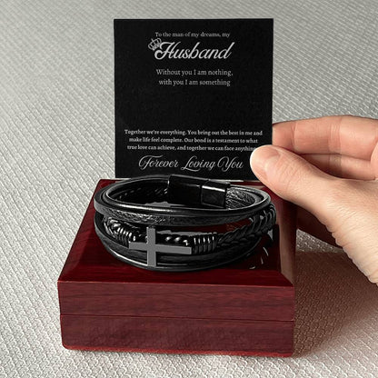 Husband Cross Bracelet- Gift from Wife