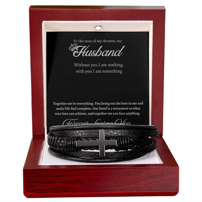 Husband Cross Bracelet- Gift from Wife