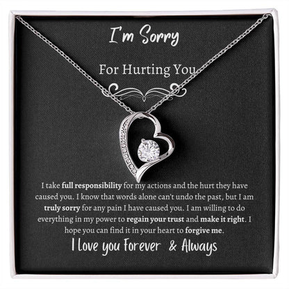 Beautiful Heart Pendant- I'm Sorry