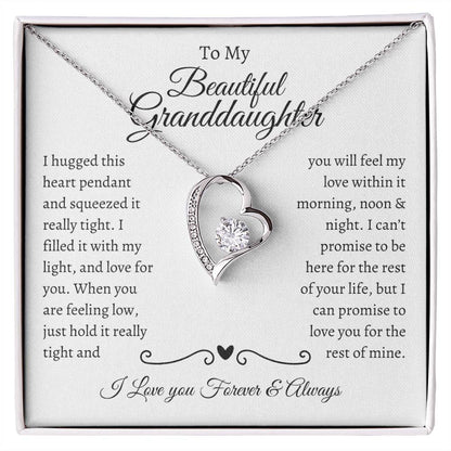 Beautiful Granddaughter Heart Necklace