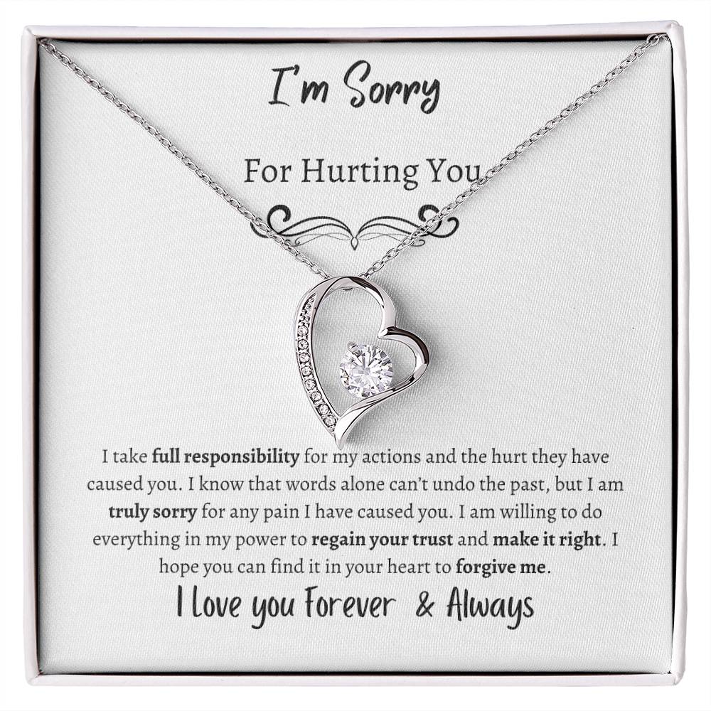 Beautiful Heart Pendant to say I'm Sorry