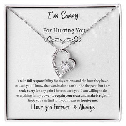 Beautiful Heart Pendant to say I'm Sorry