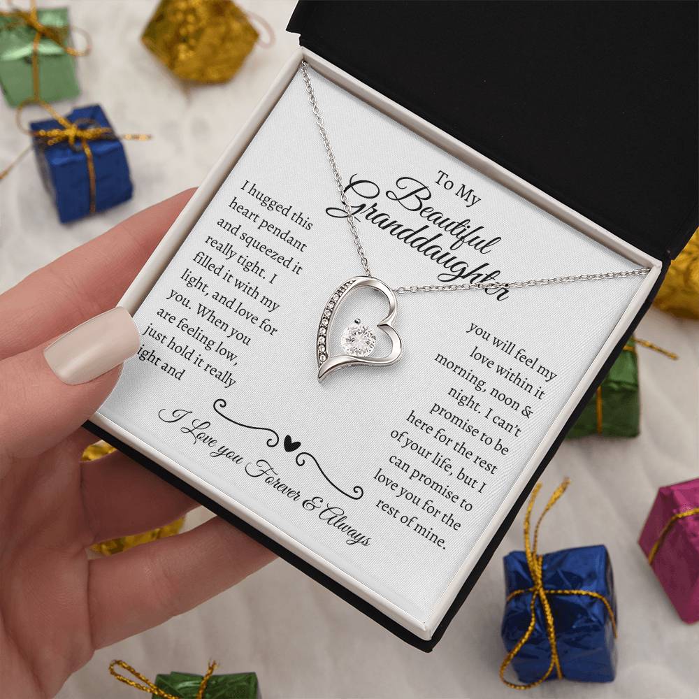 Beautiful Granddaughter Heart Necklace