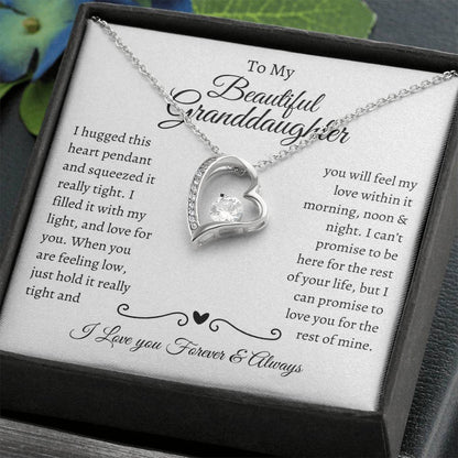 Beautiful Granddaughter Heart Necklace