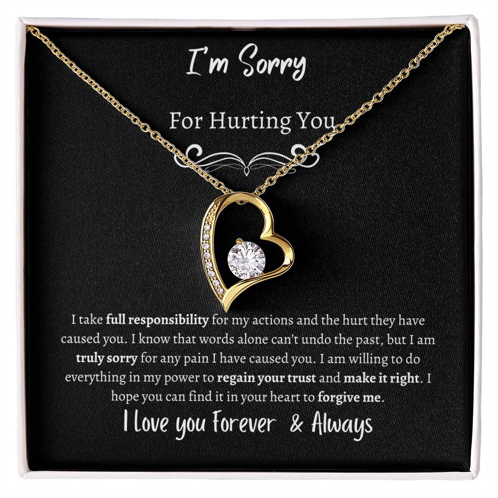 Beautiful Heart Pendant- I'm Sorry