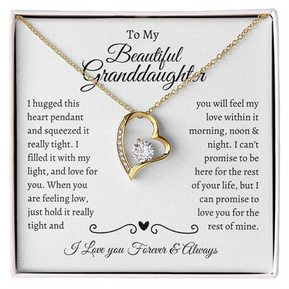 Beautiful Granddaughter Heart Necklace