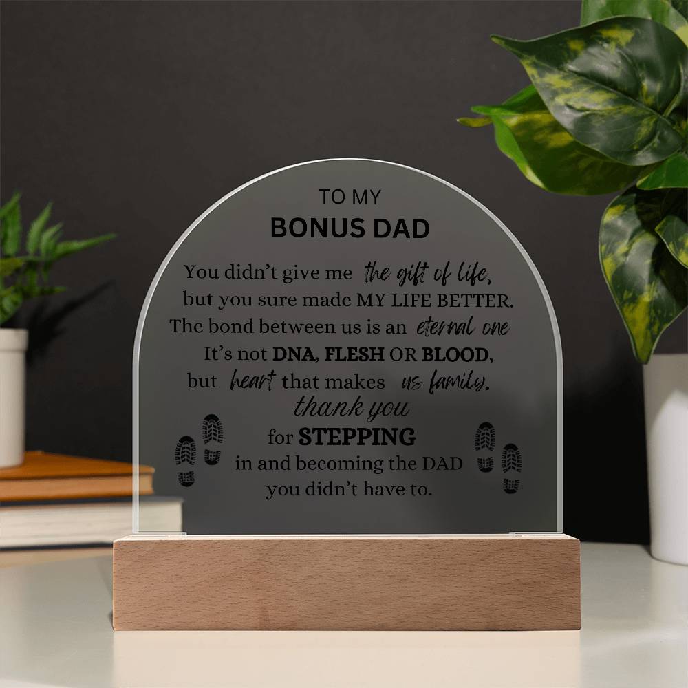 Bonus Dad- Step Dad Plaque