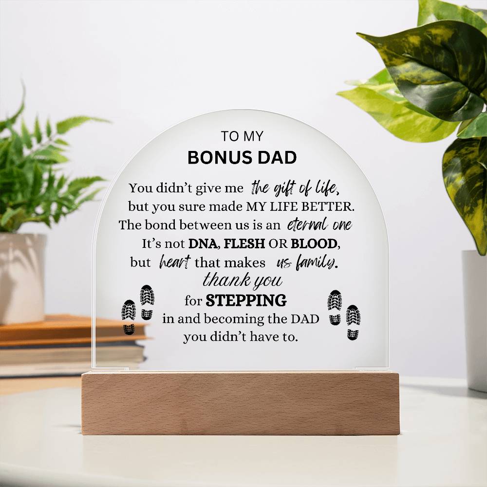 Bonus Dad- Step Dad Plaque