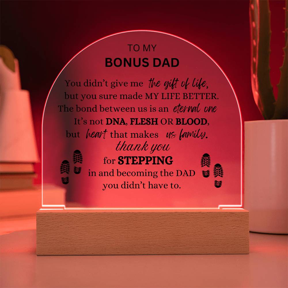 Bonus Dad- Step Dad Plaque