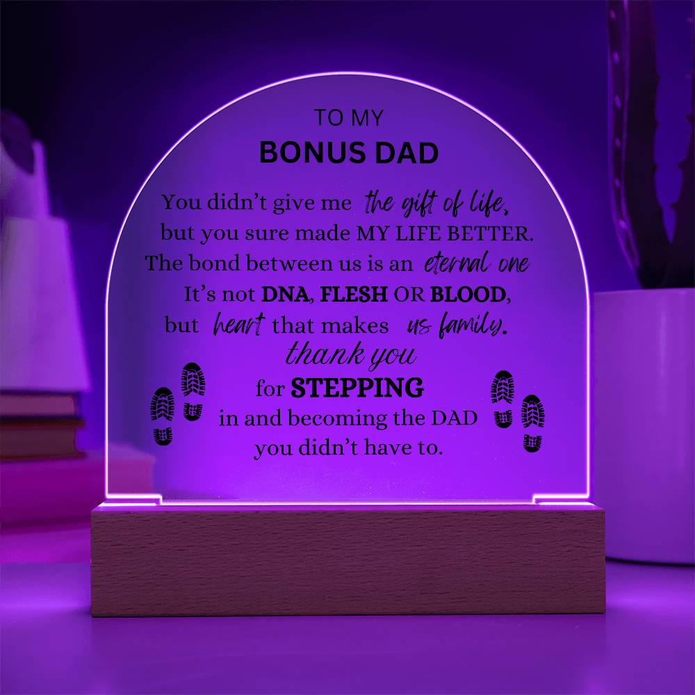 Bonus Dad- Step Dad Plaque