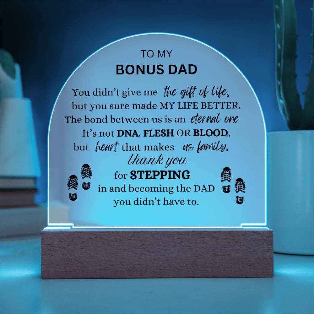 Bonus Dad- Step Dad Plaque