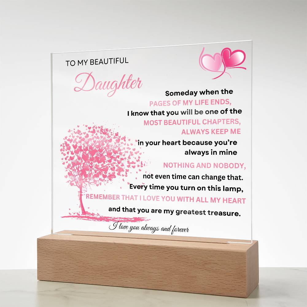 Heart Tree Plaque for Daughter