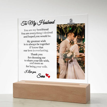 Husband Plaque- Gift fot Husband