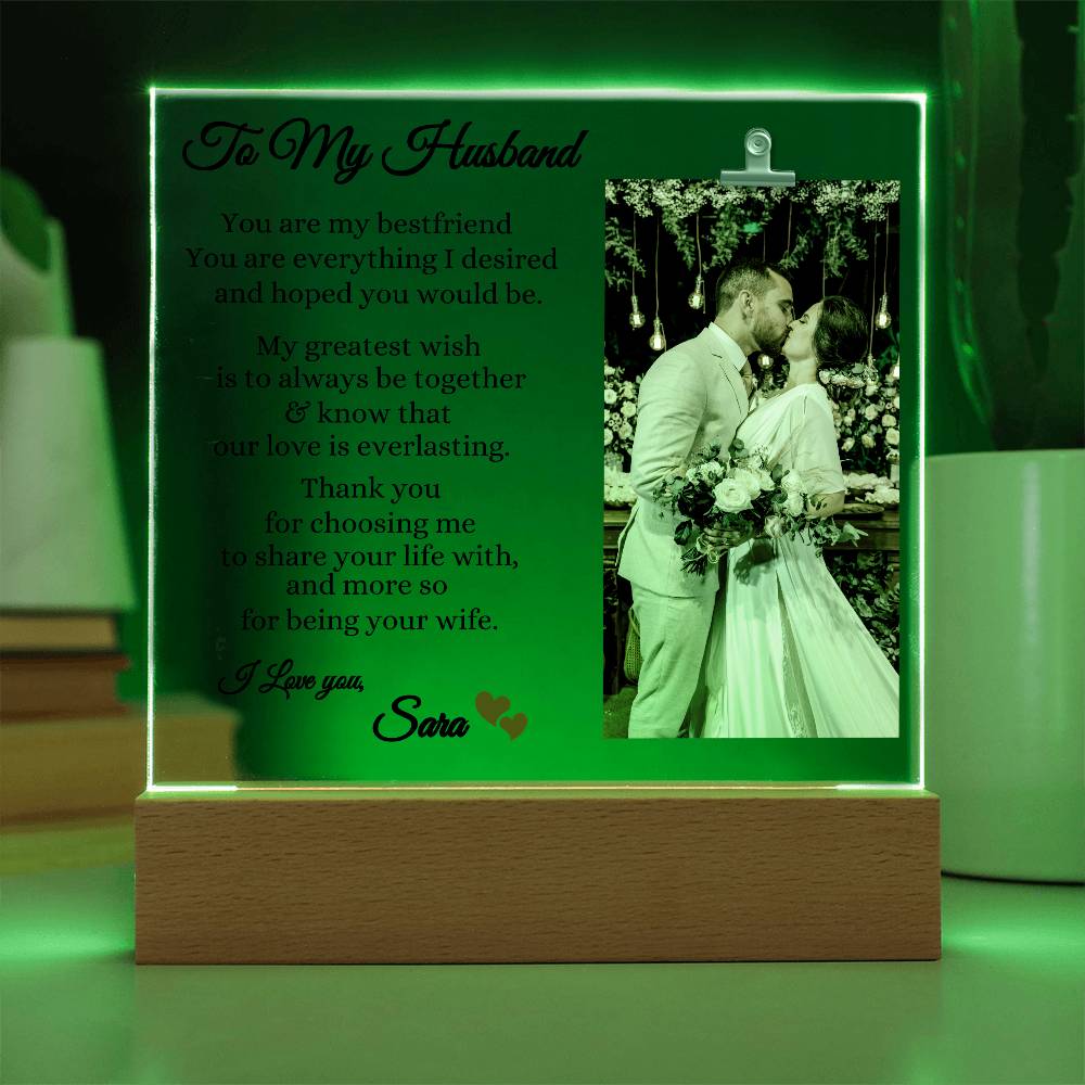 Husband Plaque- Gift fot Husband