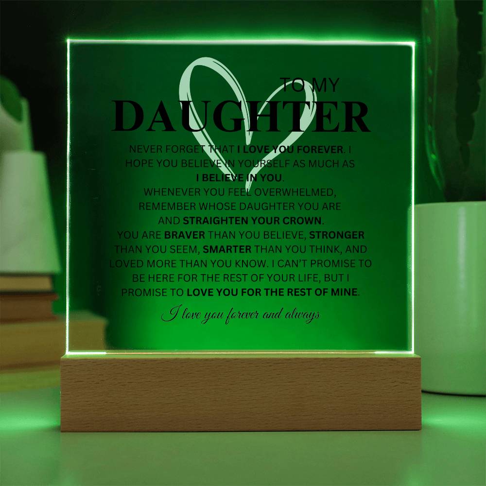 Daughter Plaque with Heart