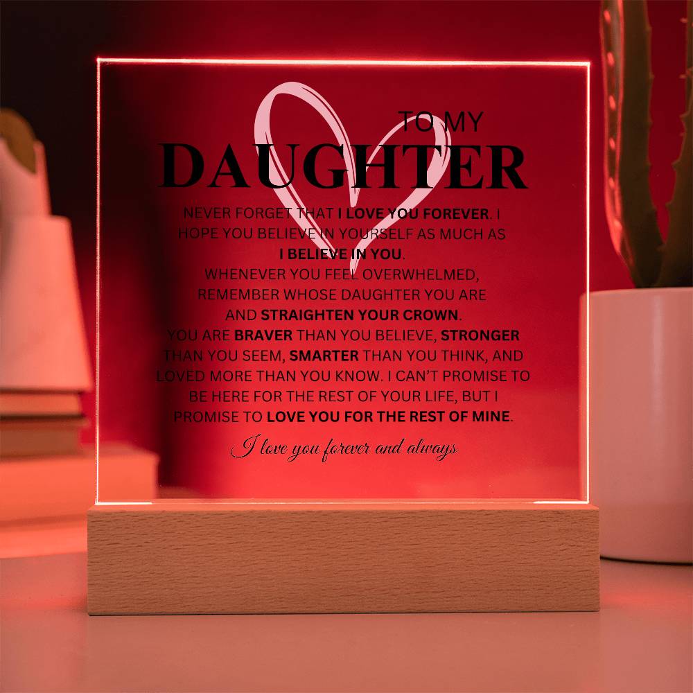 Daughter Plaque with Heart