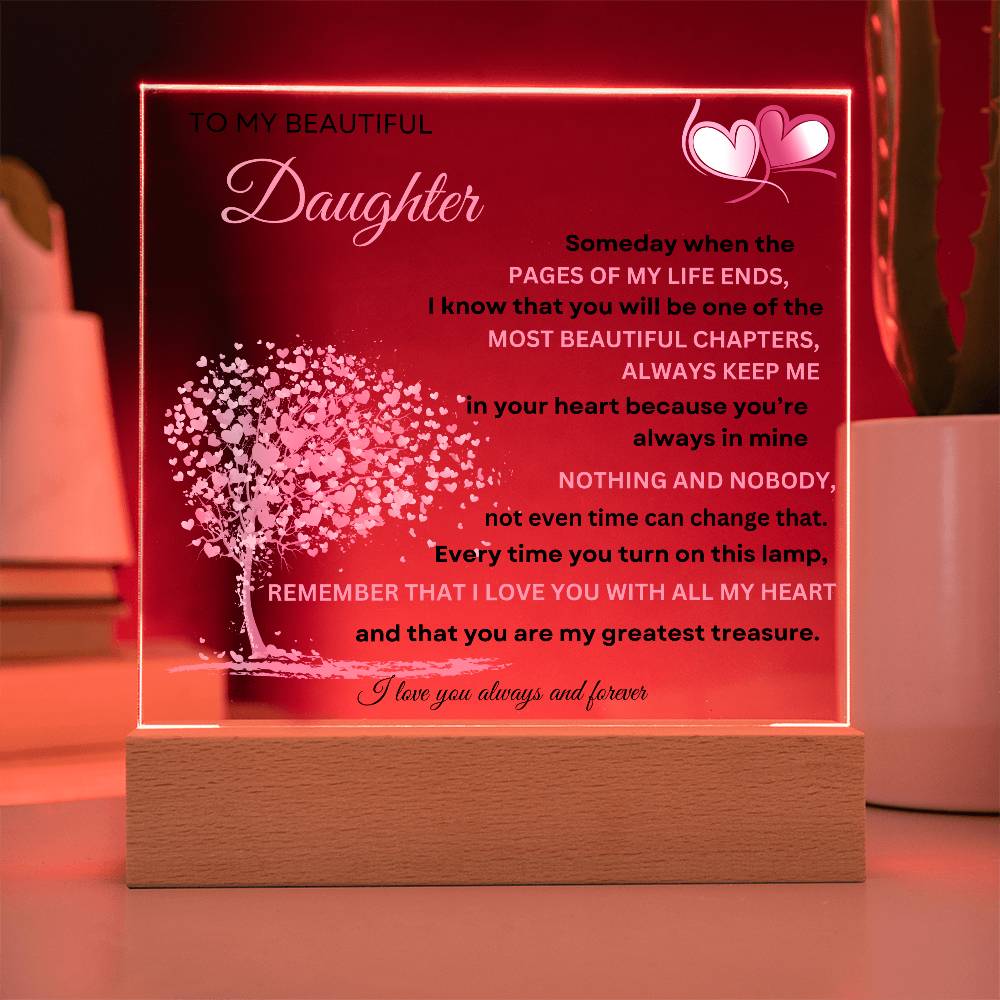 Heart Tree Plaque for Daughter