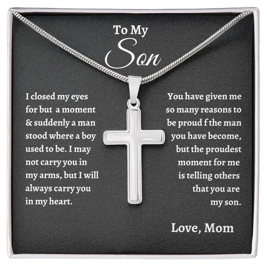 Cross Necklace- Gift for Son - Bonus Son