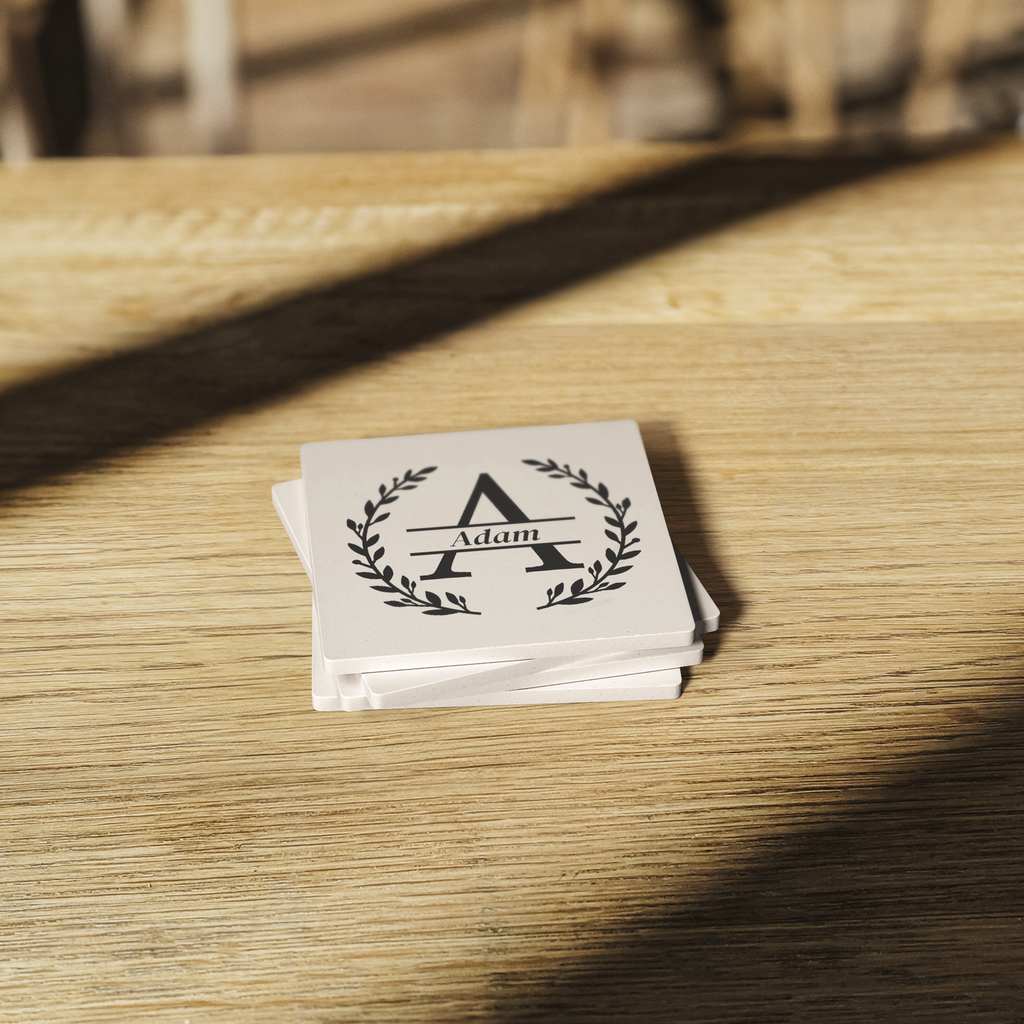 Personalized Square Stone Coasters (Set of 4)