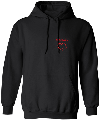 MMXXV Heart Over Heart Hooded Sweatshirt