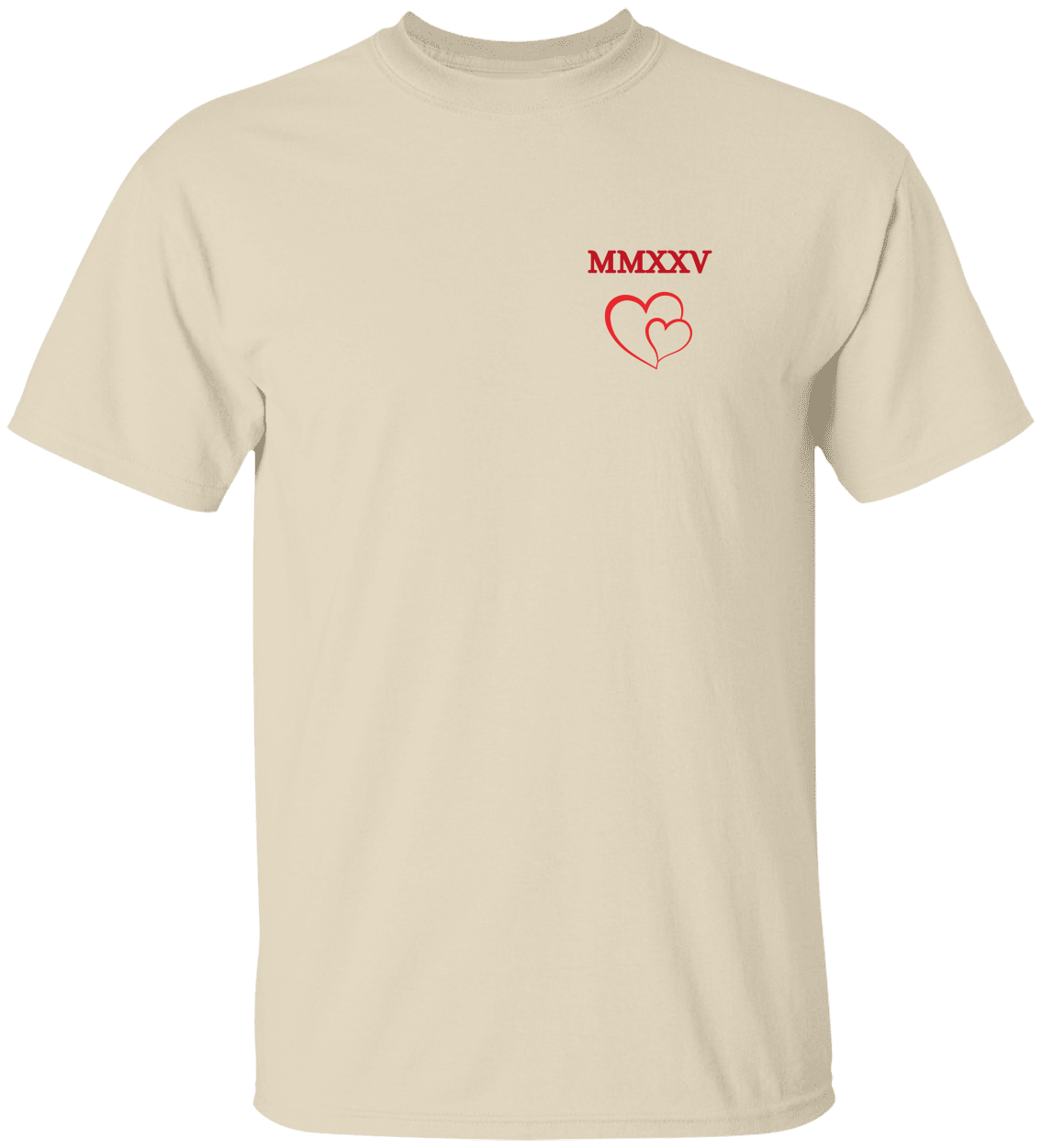 MMXXV Heart Over Heart Cotton Tee