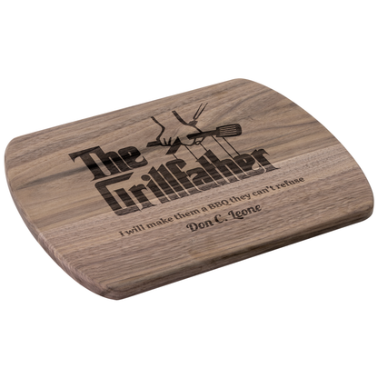 The Grillfather – Personalized Oval Cutting Board for Dad, Husband, or Grill Master