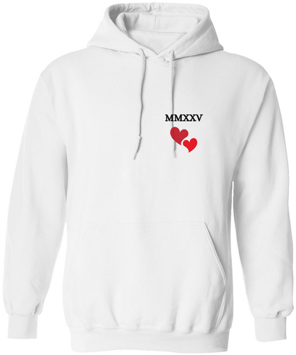 MMXXV Love Hearts Hooded Sweatshirt